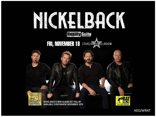 Nickelback to Headline WRAT’S Nutcracker Ball in New Jersey