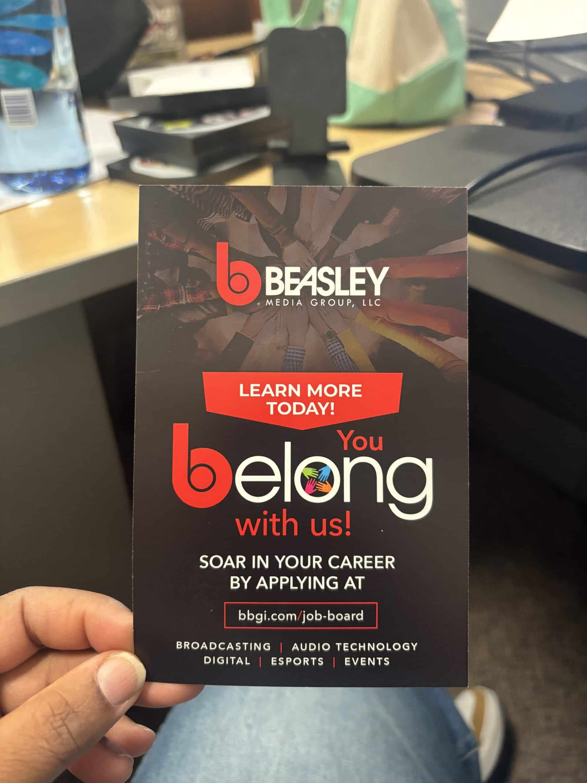 Beasley Belong Logo on laynard