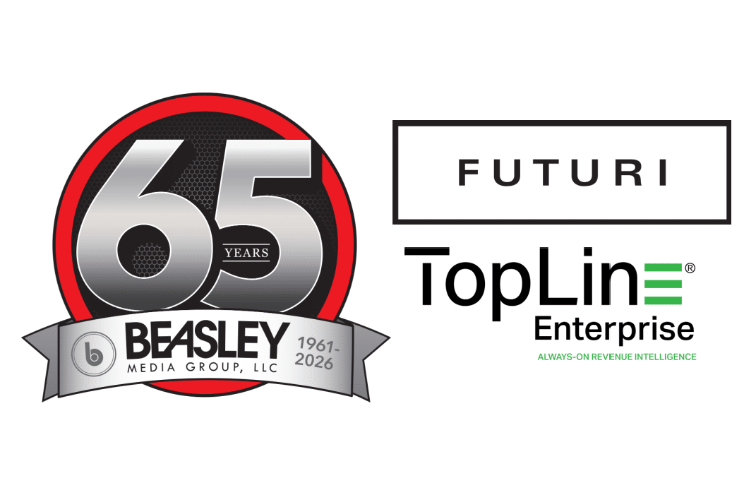 Beasley Media Group logo and FUTURI logo